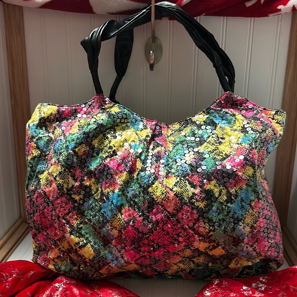 Bongo Rainbow Sequin Shoulder Bag